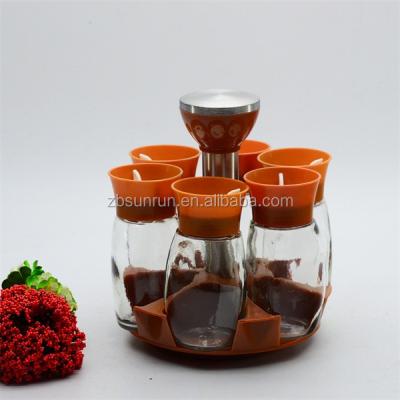 China Viable high quality kitchenware spice glass jar with stand wholesale for sale