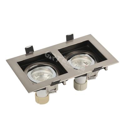 China Modern Supermarket Office Home Recessed Housing Three Square Zinc Alloy Heads Indoor LED Panel Light for sale