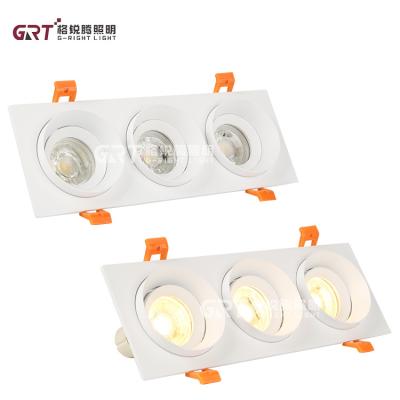 China 9w 12w 24w 36w Modern High Quality Recessed COB SMD Indoor GU10 LED Grille Recessed Ceiling Light for sale