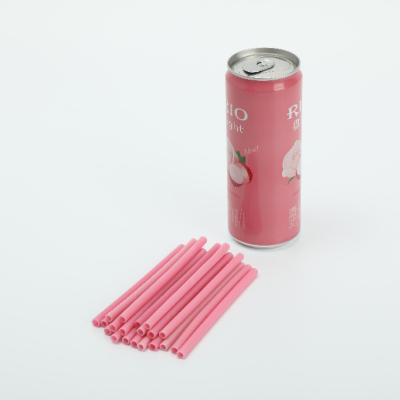 China Biodegradable Eco-friendly Rice Straw Plain Black Color Starch Eco-Friendly Edible Straw for sale