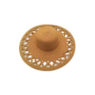 China Eco-friendly Straw Hats For Women Summer Sun Natural Foldable Floppy for sale