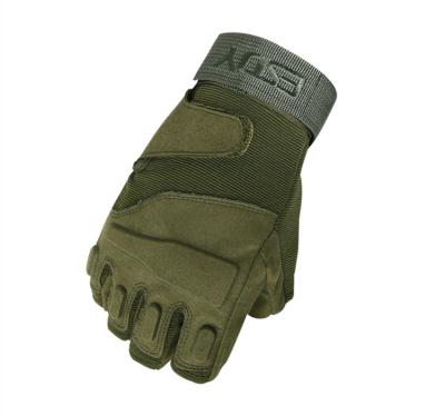 China Nylon Tactical Half-Finger Airsoft Sports Military Hunting Recycling Protective Gloves for sale