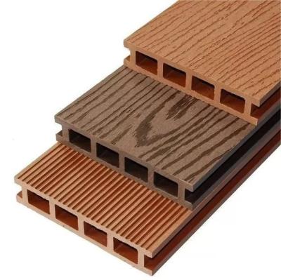 China Hot Sale Factory Supply Cheap WPC Anti-Slip Decking Waterproof Easy To Install Anti Slip Surface WPC Exterior Flooring Interior Decking for sale