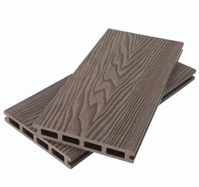 China New Style Waterproof Customized Plastic Composite Texture WPC Wood Decking Panels Outdoor Wood Deck Flooring for sale