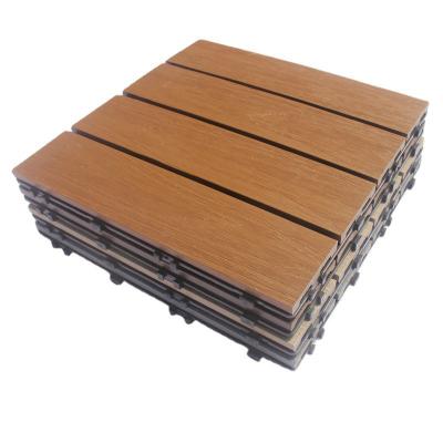 China 3D Flooring Wood Grain Waterproof Wood Plastic Exterior Plastic Composition Decking DIY WPC Outdoor Decking for sale