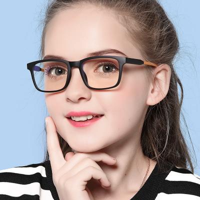 China 2022 New Fashionable Wholesale Custom Kids Glasses Shape To Children Anti Blue Light Girls Glass Cute Square Color Block Square Nits for sale