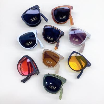 China 2022 Wholesale High Quality Custom Folding Children's Sun Glasses Central Institute of Statistics Children's Sunglasses Fashion Sunglasses New Retro Classic Floor Lenses for sale