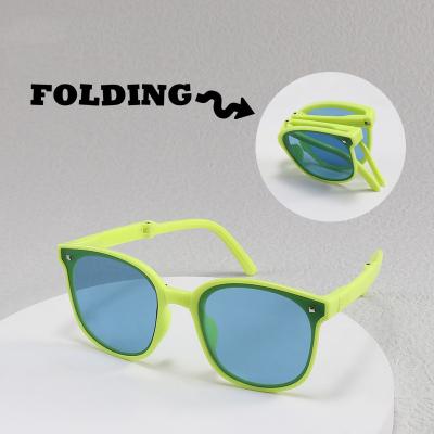 China Classic square children's sunglasses new fold sunglasses fashion kids logo sunglasses fashionable outdoor uv400 sunglasses custom made high quality wholesale for sale