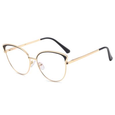 China 2022 new Anti-blue light luxury glasses frame anti blue light glass women fashion reading flat mirror for sale