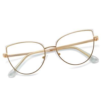 China blue light block glass light Anti-blue glass light new fashion women strain metal glass luxury frame for sale