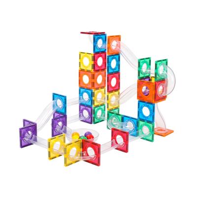 China Building Toy New Arrival DIY Rod DIY Magnetic Tiles Toy 3d Run Marble Kid Learning Educational Games Toys for sale