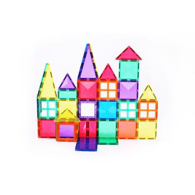 China Educational Building Toy MAG-T4K Tiles For Kids Educational Magnetic Plastic Tiles Toy for sale