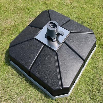 China Modern Most Popular Water Injection Black Color 90*90*19.5Cm Outdoor Patio Roma Umbrella Base With Steel Frame for sale