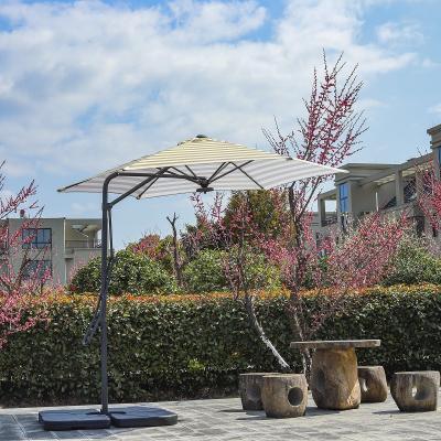 China 250*125cm Modern High Quality 160g Polyester Seel Outdoor Half Frame Garden Event Umbrellas For Patio for sale