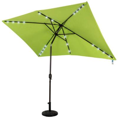 China Modern Hot Selling 160g Polyester Steel Frame Outdoor Garden Event Sun Powered Solar Umbrella for sale