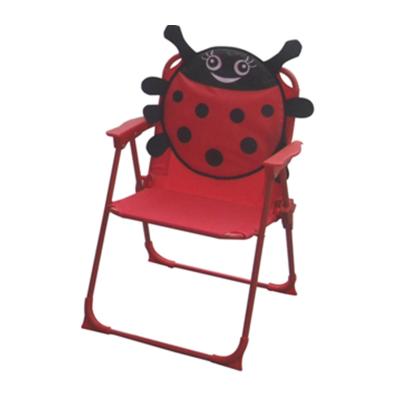 China Good Quality Ladybug Shape 210D Polyester Fabric Steel Frame Patio Garden Kids Chair Modern Folding for sale