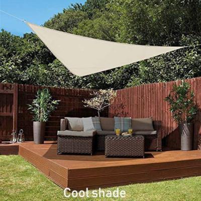 China Wholesale 150g Polyester 3.6*3.6*3.6m Sun Shade Sail Triangle Tent Fabric Patio for sale