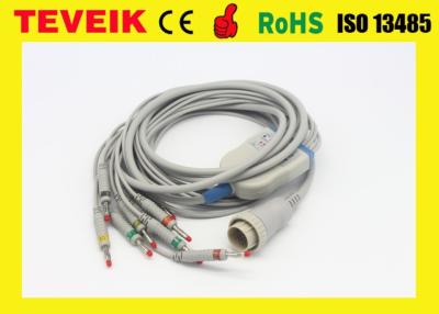 Chine Prix usine de Teveik 10 de câble d'électrocardiogramme de Kenz 103 106 ECG d'avances, résistance du CEI 4.7K de la banane 4,0 à vendre