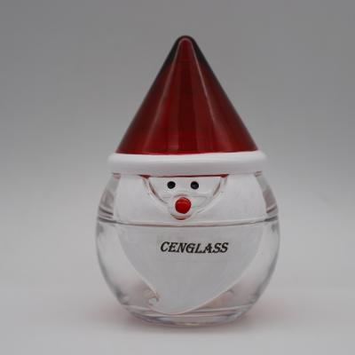 China Europe Tableware Glass Container Jar Sugar Jar Christmas Style Clear And Color for sale