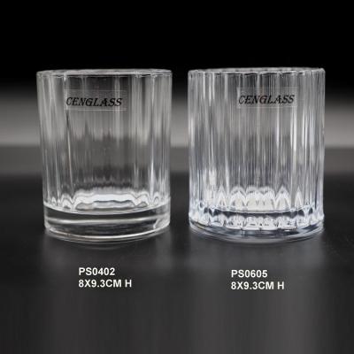 China Home Decoration Hand Pressed Votive Glass Candle Holder Holder Color Clear Or As Request for sale