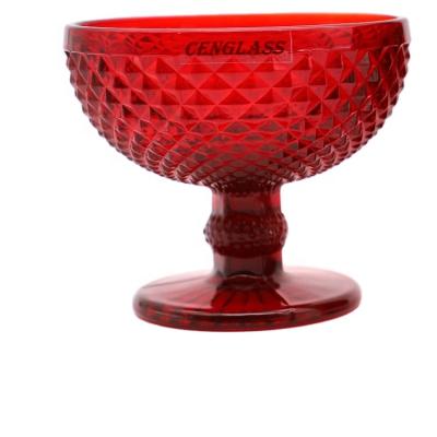 China Viable clear and color of tableware cocktail glass dessert glass ice cream bowl for sale