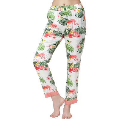 China Wholesale Custom Breathable Silk Pajamas QUICK DRY Comfortable Long Sleeve Sleepwear Pants For Ladies for sale