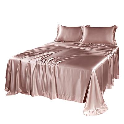 China Anti-pilling Comfortable Silk Flat Sheets Elegant High End Bedding Sheet 100%silk Skin-Friendly For Ladies for sale