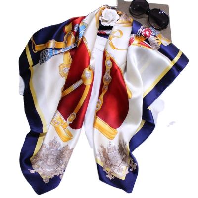 China 2020 square new fashion silk scarf digital printing luxury silk scarves ladies silk scarf for sale