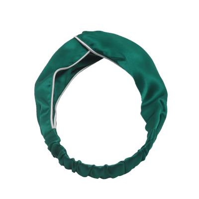 China Hot Selling Fashion 100% Silk Fabric Hair Band Elastic Hair Bands Smart Casual Solid Color Silk Elastic Hair Bands For Girls for sale