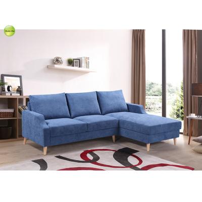 China (Other)Simple Adjustable I Shape Fabric Sofa Industrial Gray Sofa With Chaise Cheap Living Room Divan Sets for sale