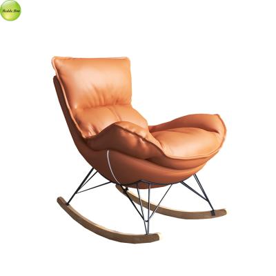 China (Size)Adjustable Indian Furniture Chair Design,Modern Home Furniture Simple Rocking Chair With Stool for sale