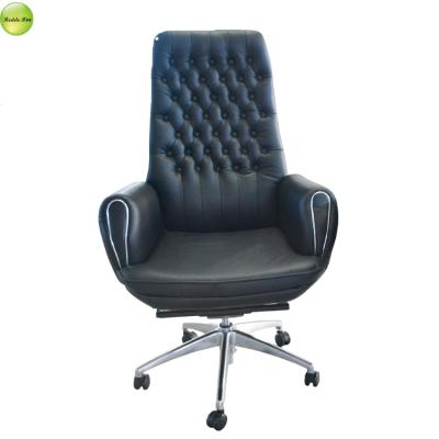 China (Height) Adjustable Swivel Modern Stylish Lift Leather Office Chair With Metal Legs 9005 for sale