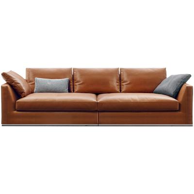 China Adjustable Leisure Home Modern Comfortable Furniture Living Room Leather Sofa (Other) for sale