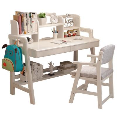 China Modern Wooden Kids Furniture Kids Study Table And Bookshelf Kids Writing Table Desk for sale