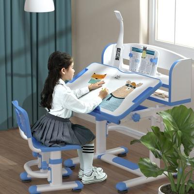 China New Product Modern Hot Selling Ergonomic Kids Study Table And Desk Kids Study Table And Chair With Shelf for sale