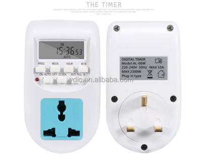 China UK Type British Standard Switch Timer Socket Timer AL-06W AL-06W for sale