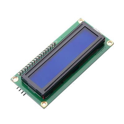 China New Automotive Display LCD1602 LCD-1602-5V Screen Black Yellow Green Font, Blue Screen Fnot White, With Backlight for sale