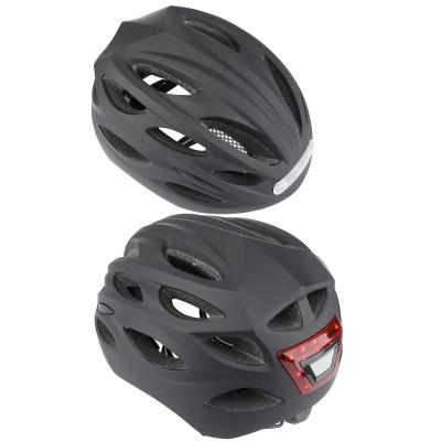 China LED warning light cycling helmets with front and rear LED lights for bicycles, road bikes, scooter gear head summer ventilated helmet manufacturers for sale