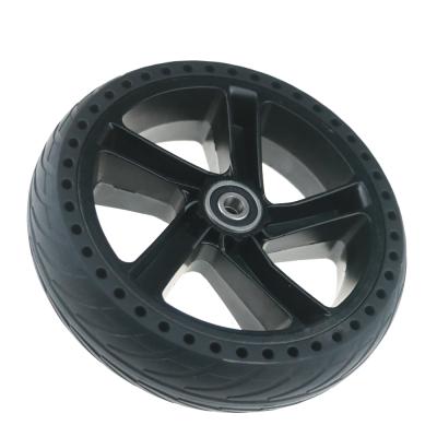 China Ninebot ES1 ES2 ES3 ES4 Wheel Rim+ Rubber Porous Rear Tire Solid Tire For Ninebot Scooter 8.125 Inch Honeycomb Tire With Shock Absorber for sale