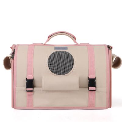 China Design Canvas Breathable Waterproof Pets Backpack Outgoing Portable Soft-sided Cat Handbagwholesale Retail Cute Pet Carrier Bag for sale