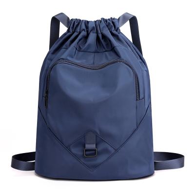 China Custom Logo Large Capacity Color Knapsack Fashion Women Drawstring Backpack Nylon Waterproof Anti-theft Wholesale 2 Sizes for sale