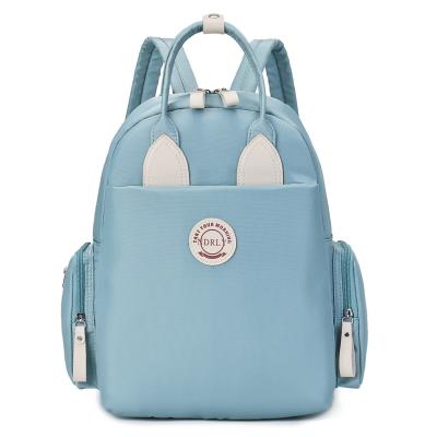 China Customized waterproof multifunctional large capacity mother and fashion mom portable bag baby go out lightweight backpack printed logo for sale