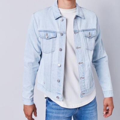 China Sustainable Button Down Denim Jacket For Men for sale