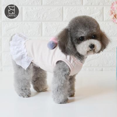 China Stocked Spring And Summer Small Dog Dresses Pet Apparels Small Dog Clothes for sale