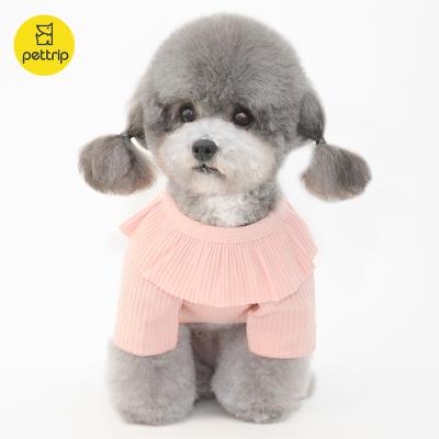 China Spring and Autumn Pet Clothing Small Stocked Puppy and Accessories Dog Clothes Cat Clothes for sale