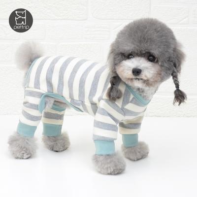 China Stocked Striped Cotton Four Legs Small Dog Apparel 100% Pet Clothing Pet Clothes And Accessories Dog Clothes for sale