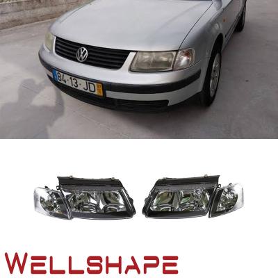 China Fit For Volkswagen Passat B5 97 Black Lamp Full 00 Headlight Corner Lamp Black WS-14001-FBK for sale