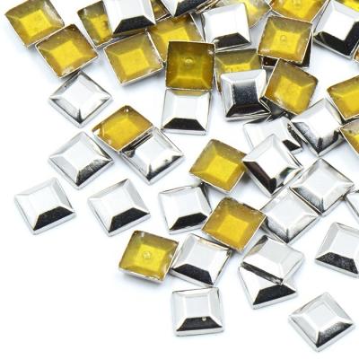 China Factory Wholesale Square Pyramid Flatback Iron On Metal Studs , Hot Fix Copper Studs For Jeans for sale