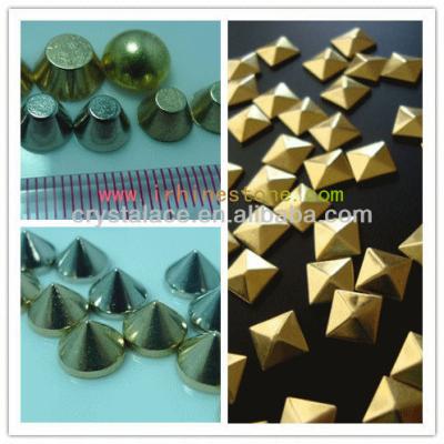 China Other Hot Fix Spike Alloy Studs , Metal Iron-On Cuprum Brass Studs for sale