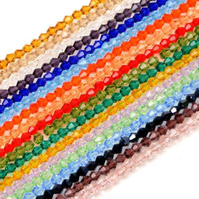 China Other 4mm Mix Colors Bicone Glass Beads In Strands for sale